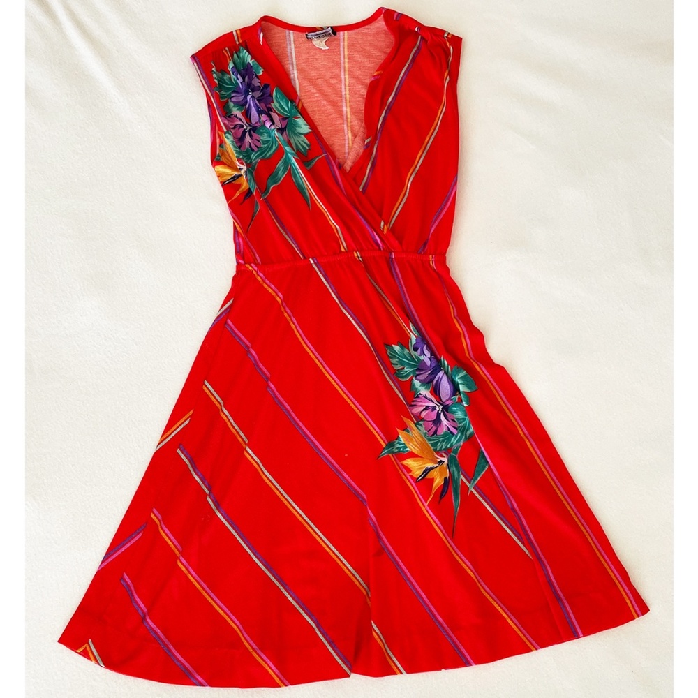 Timely Trends Red Dress with Flowers